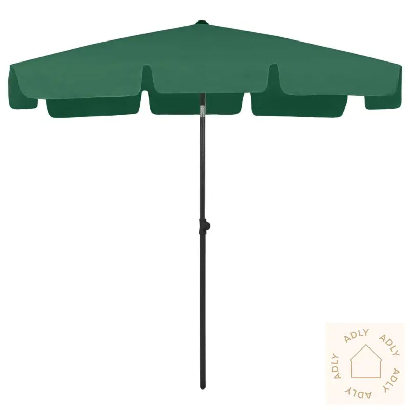 Strandparasoll Grønn 200X125 Cm