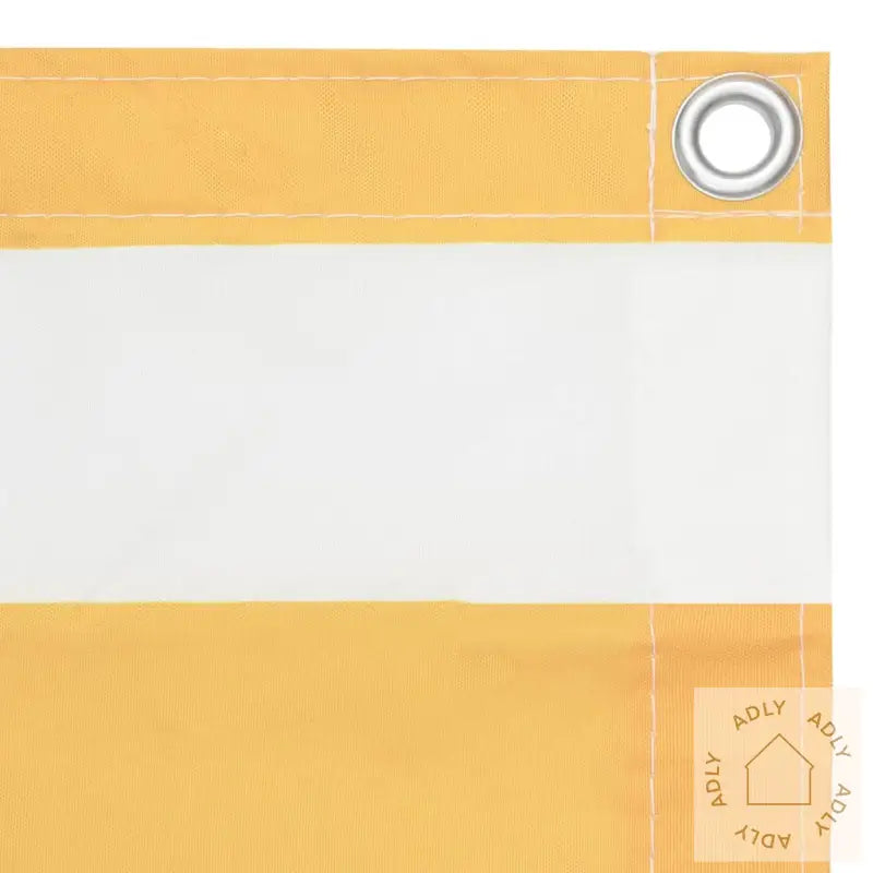 Balkongskjerm Hvit Og Gul 75X400 Cm Oxfordstoff