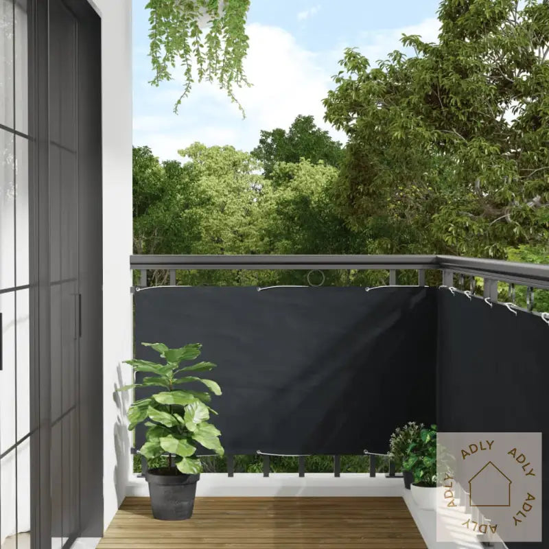 Balkongskjerm Oxfordstoff 75X600 Cm Antrasitt