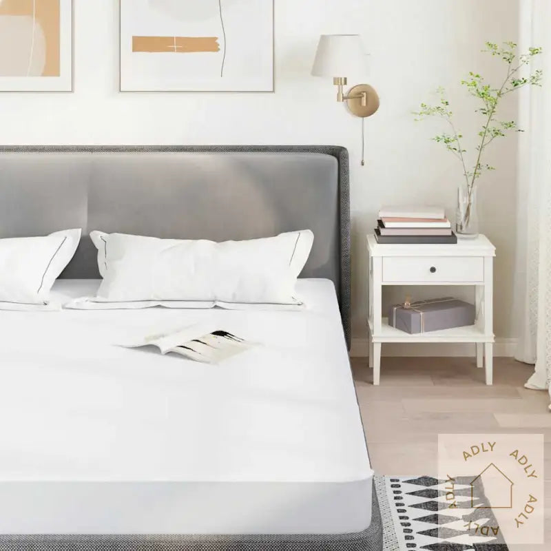 Madrassbeskytter Hvit 180X200 Cm Vanntett