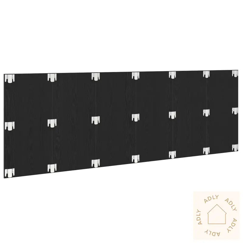 Svart Eik Vegg Hodegjerde 240X1.5X80 Cm Laget Av Konstruert Tre