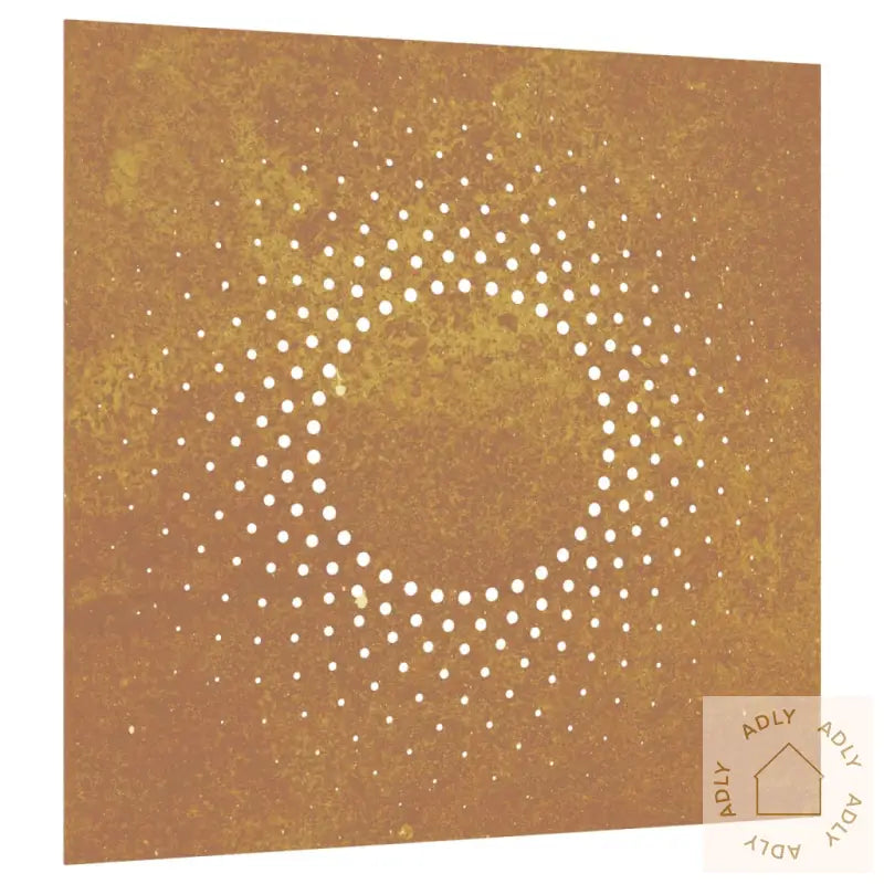 Veggdekorasjon Til Hage 55X55 Cm Cortenstål Soldesign