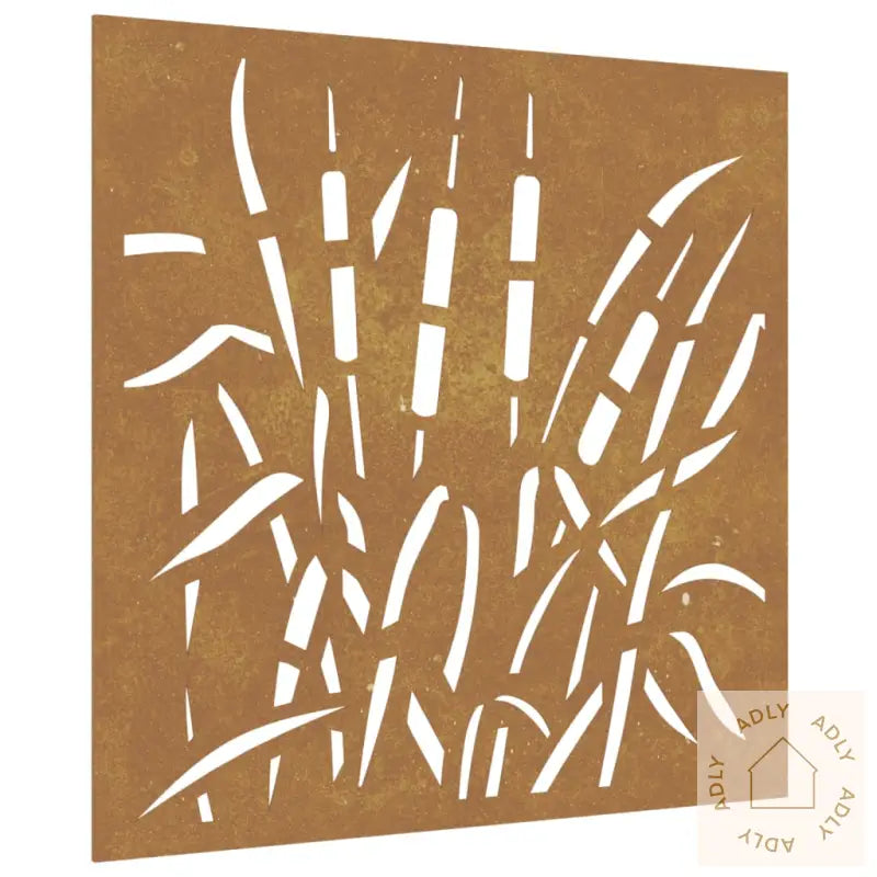 Veggdekorasjon Til Hage 55X55 Cm Cortenstål Grassdesign