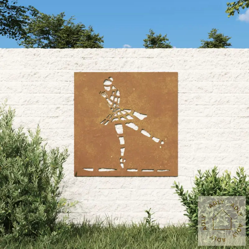 Veggdekorasjon Til Hage 55X55 Cm Cortenstål Ballerinadesign