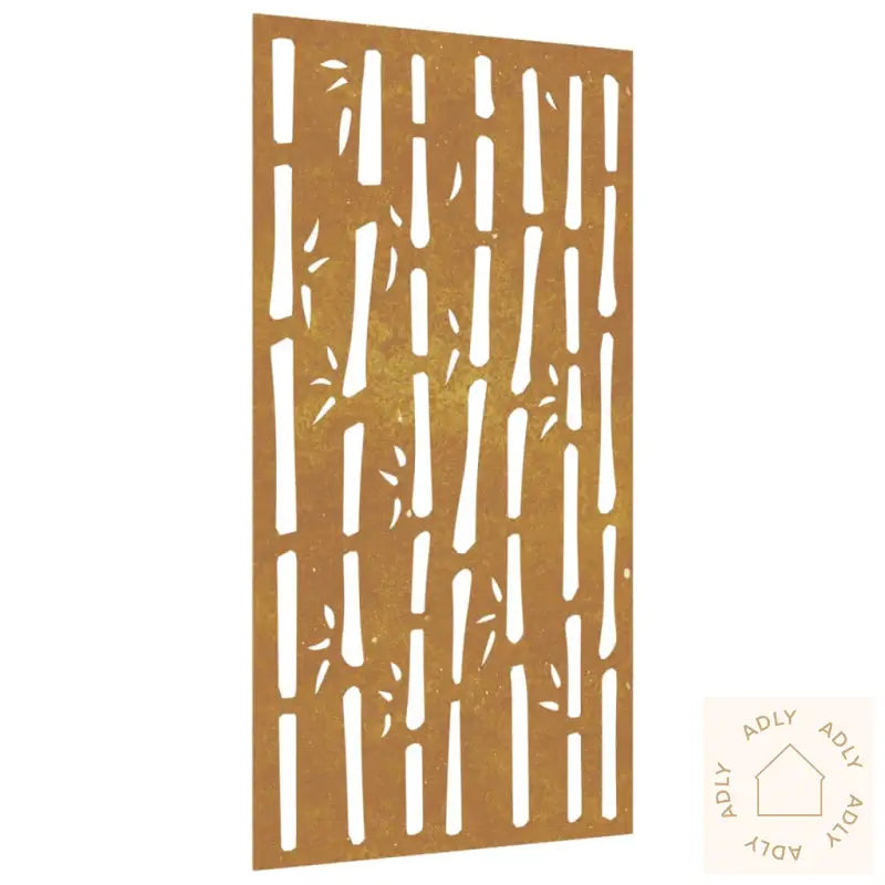 Veggdekorasjon Til Hage 105X55 Cm Cortenstål Bambusdesign