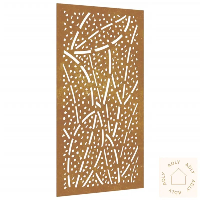 Veggdekorasjon Til Hage 105X55 Cm Cortenstål Bladdesign