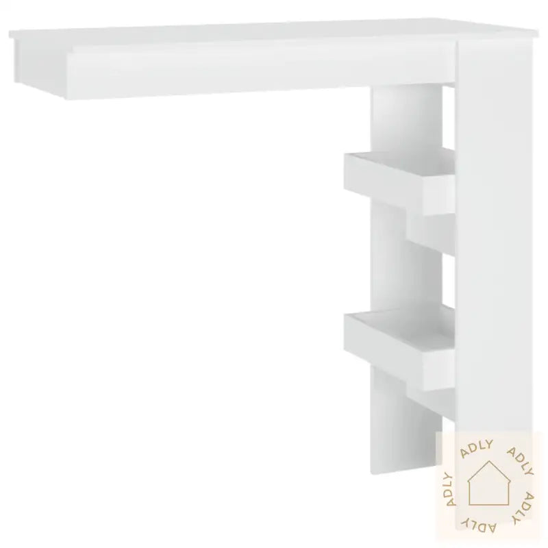 Veggmontert Barbord Hvit 102X45X103,5 Cm Konstruert Tre
