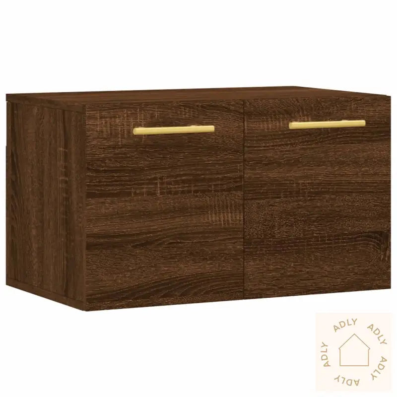 Veggskap Brun Eik 60X36,5X35 Cm Konstruert Tre
