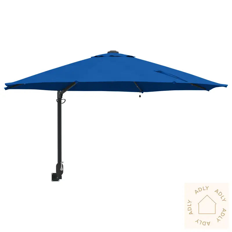 Veggmontert Hageparasol Med Led-Er Azure Blå 248 Cm