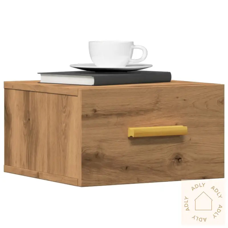 Veggmonterte Nattbord 2 Stk Artisan Eik 35X35X20 Cm
