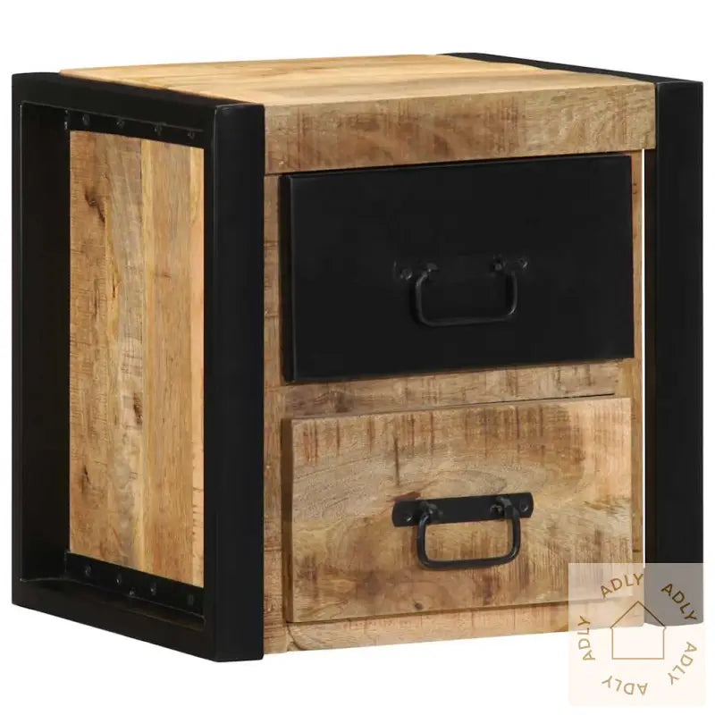 Nattskap 2 Stk 40X35X40 Cm Grovt Heltre Mangotre
