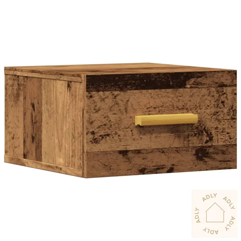 Veggmontert Nattbord Gammelt Tre 35X35X20 Cm