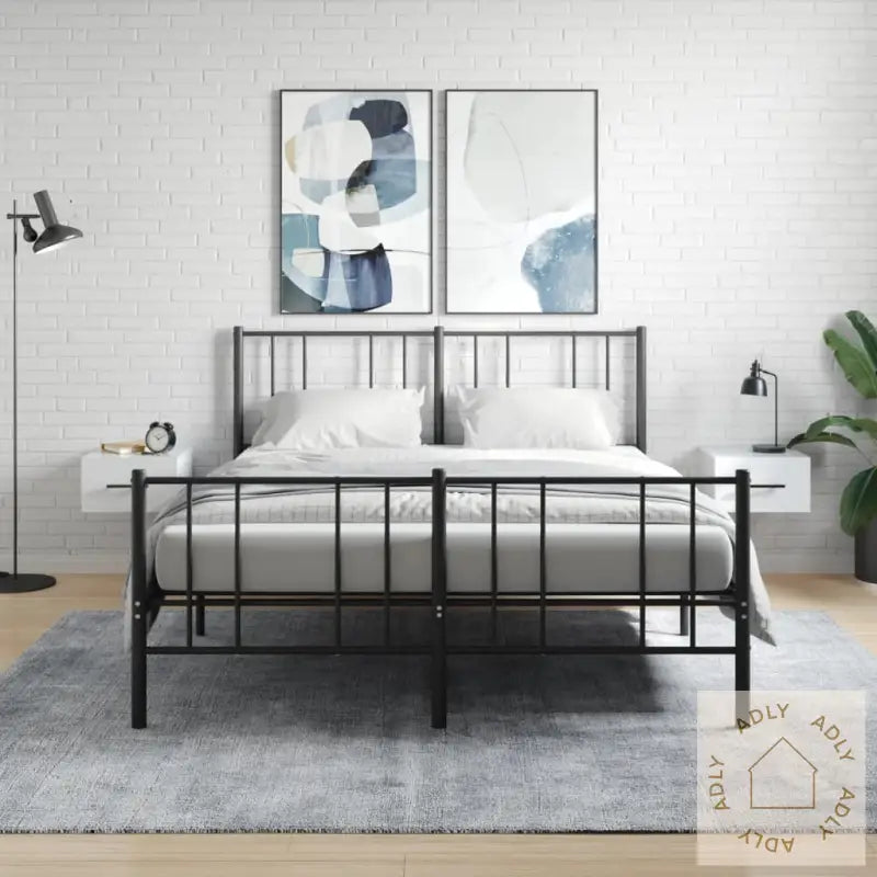 Veggmonterte Nattbord 2 Stk Hvit 35X35X20 Cm
