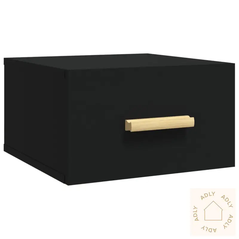 Veggmontert Nattbord Svart 35X35X20 Cm