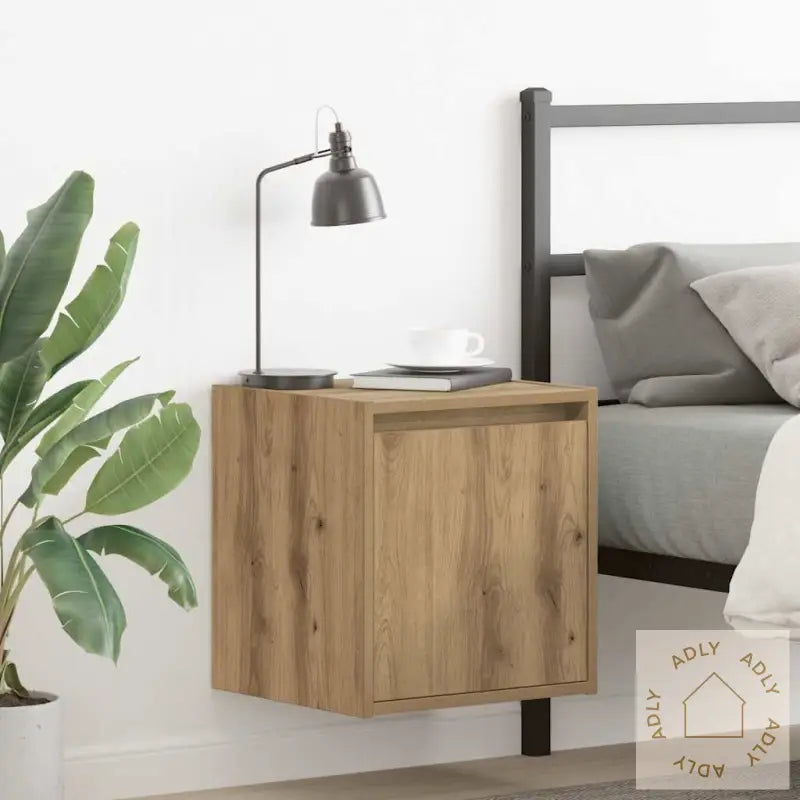 Veggmontert Nattbord Artisan Eik 38X34X40 Cm