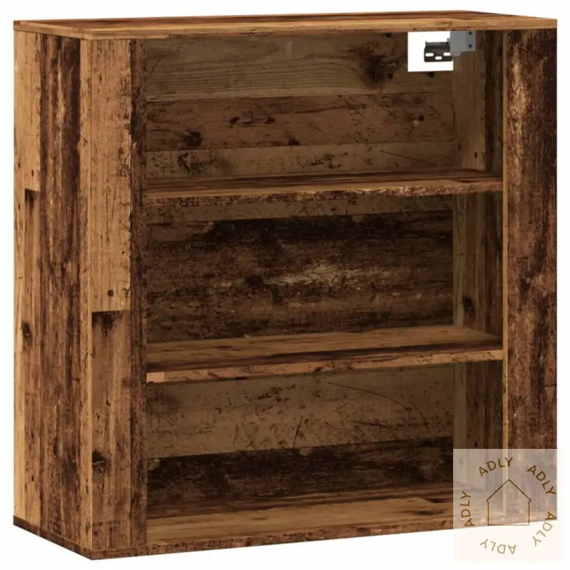 Veggskap Gammelt Tre 80X33X80 Cm Konstruert Tre