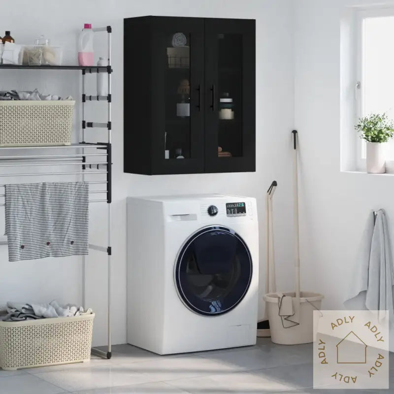 Veggskap Svart 69,5X34X90 Cm