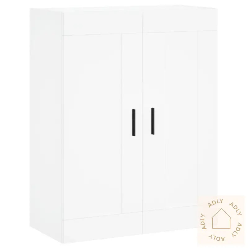 Veggmontert Skap Hvit 69,5X34X90 Cm Konstruert Tre