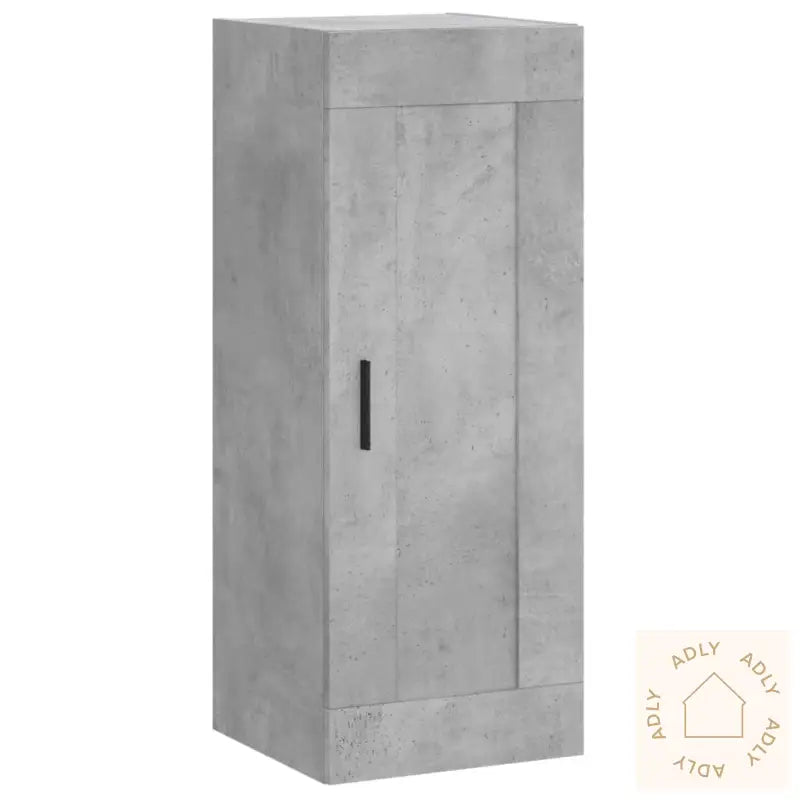 Veggskap Betonggrå 34,5X34X90 Cm Konstruert Tre
