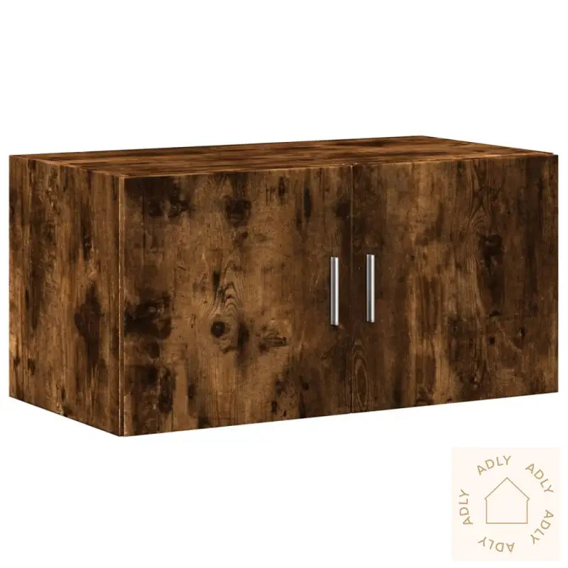 Veggskap Røkt Eik 80X42,5X40 Cm Konstruert Tre