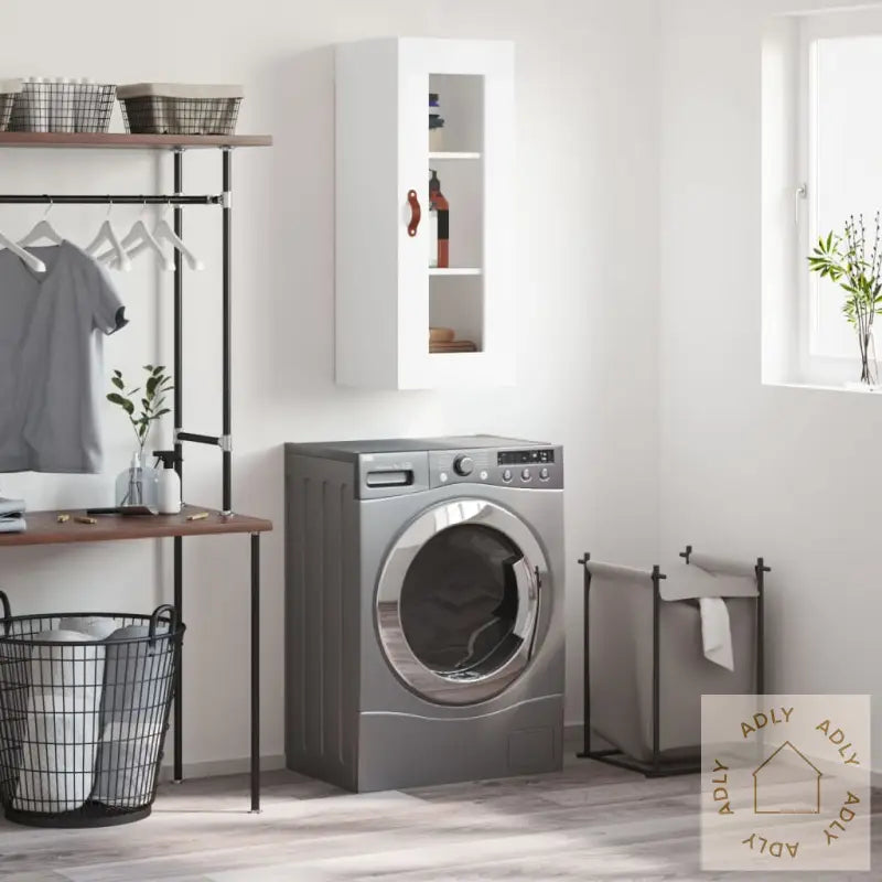 Veggskap Hvit 34,5X34X90 Cm