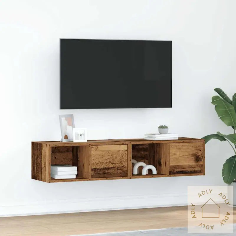 Tv-Benker 2 Stk Gammelt Tre 60X31X25,5 Cm Konstruert Tre