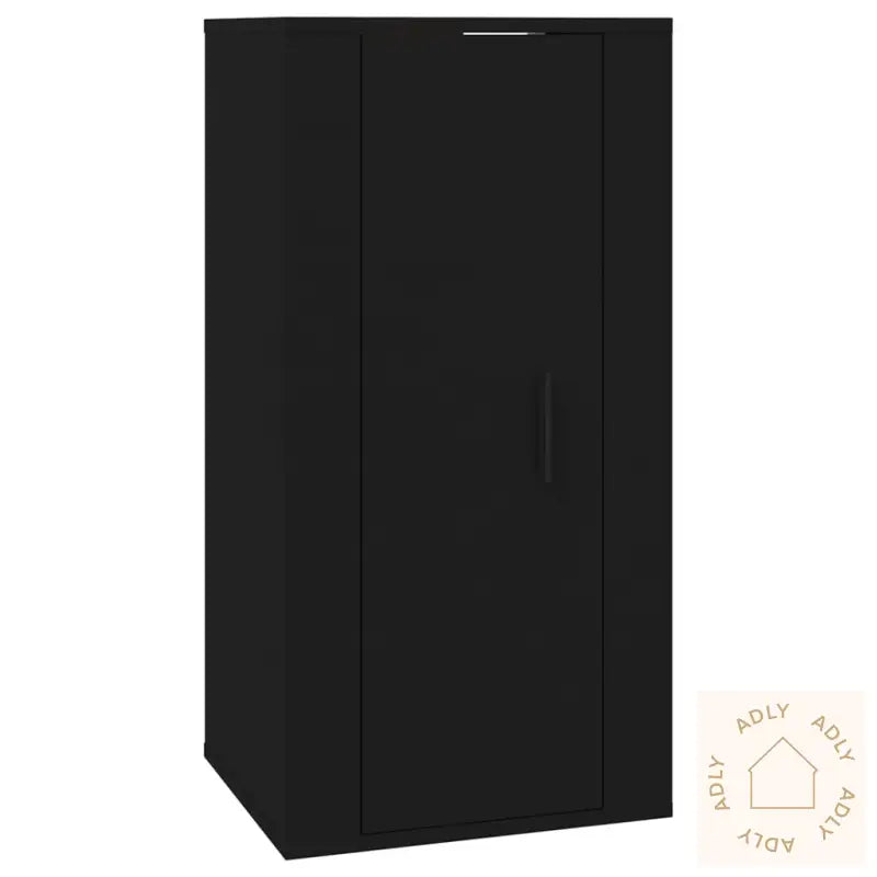 Vegghengt Tv-Benk Sort 40X34,5X80 Cm