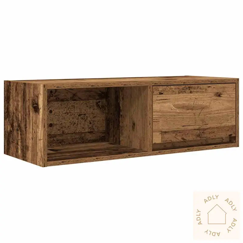 Tv-Benk Gammelt Tre 80X31X25,5 Cm Konstruert Tre