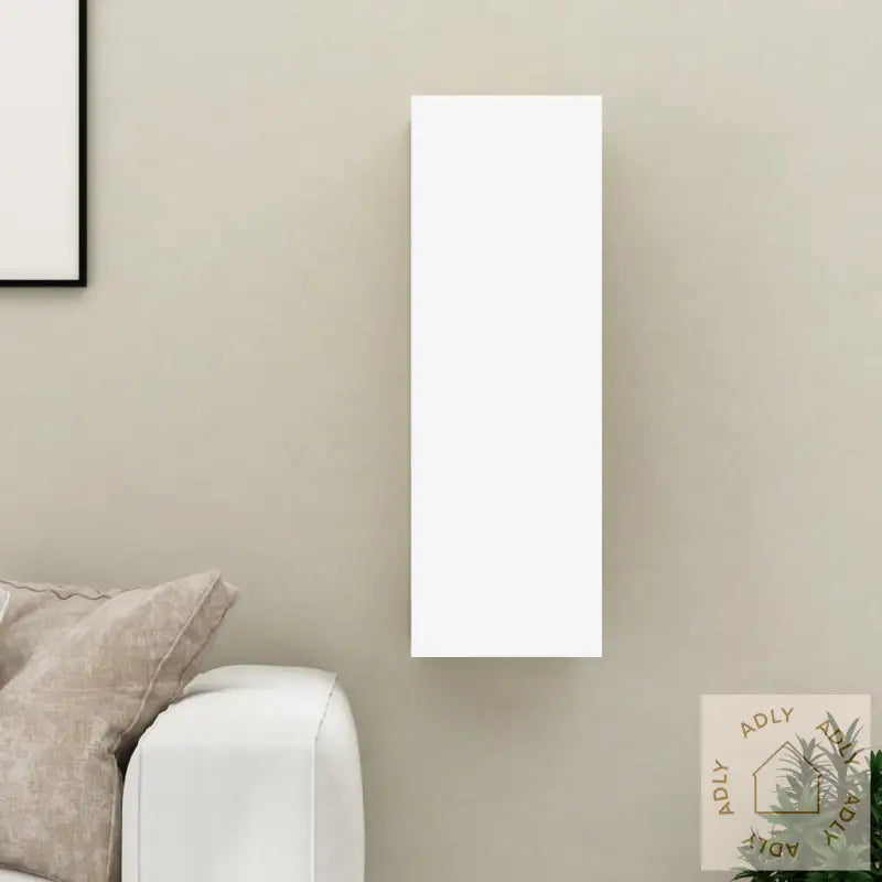 Tv-Benk Hvit 30,5X30X90 Cm Sponplate