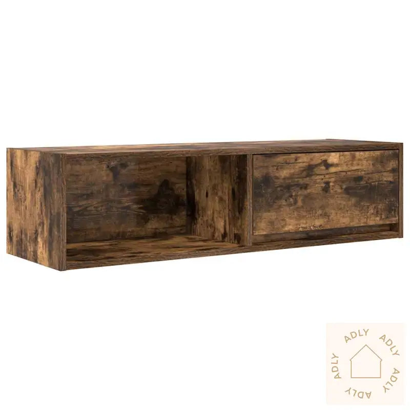Tv-Benk Røkt Eik 100X31X25,5 Cm Konstruert Tre