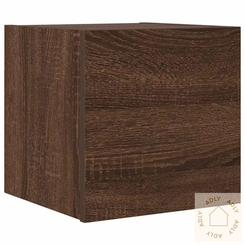 Vegghengt Tv-Benk Brun Eik 30,5X30X30 Cm