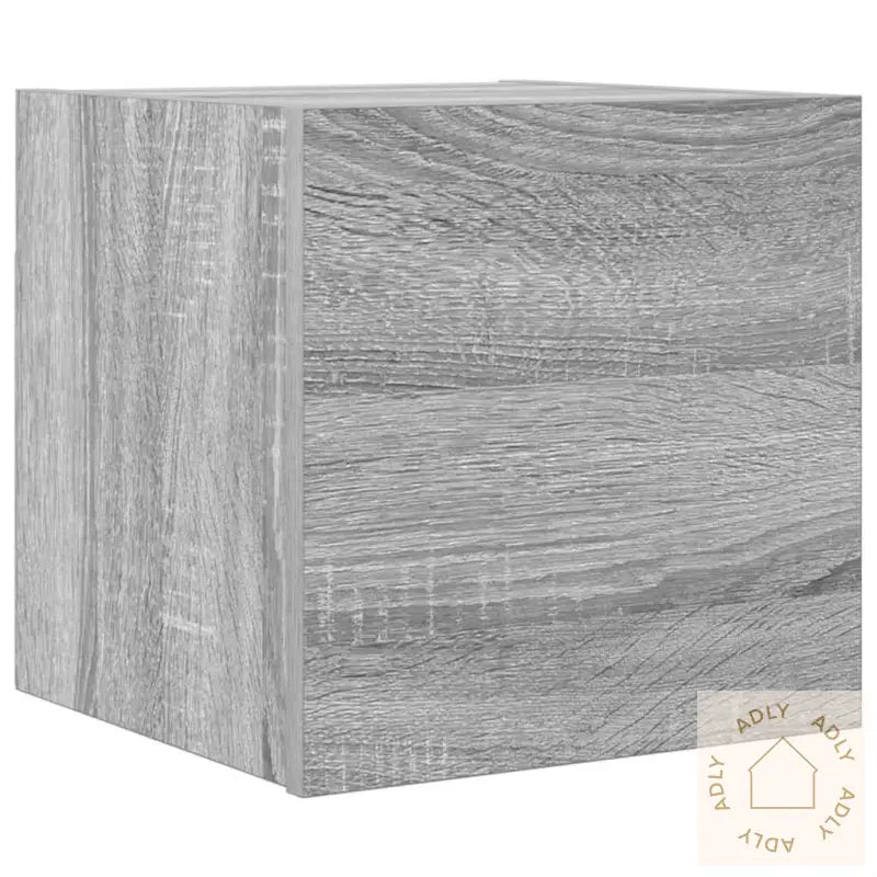 Vegghengt Tv-Benk Grå Sonoma 30,5X30X30 Cm