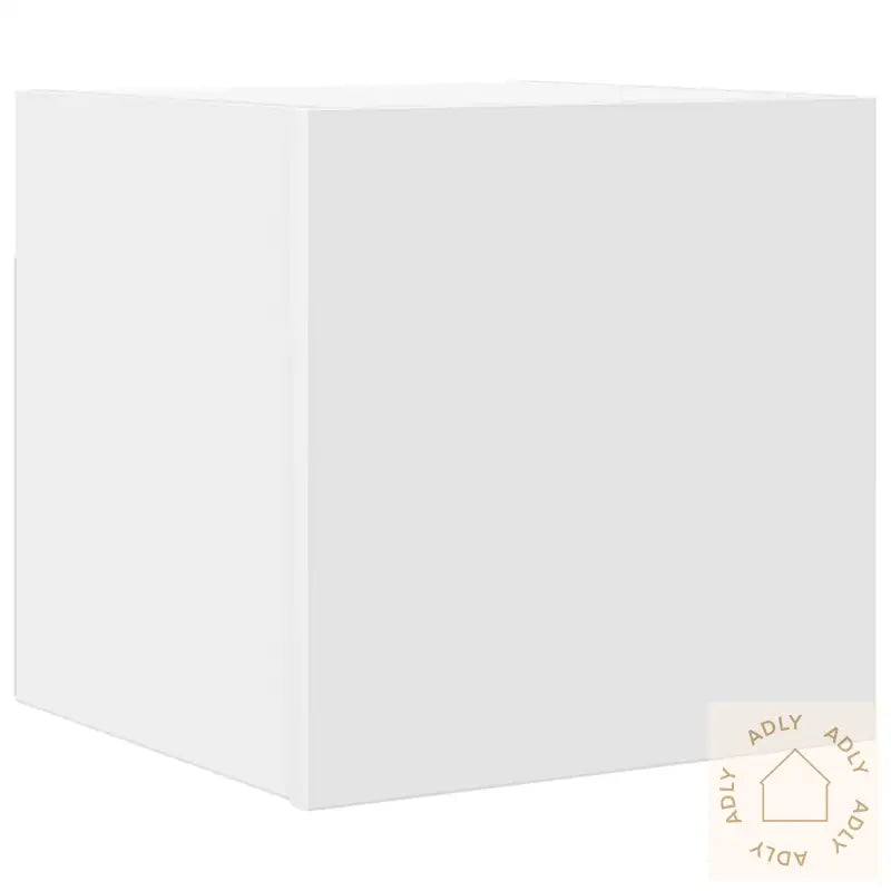 Vegghengt Tv-Benk Hvit 30,5X30X30 Cm