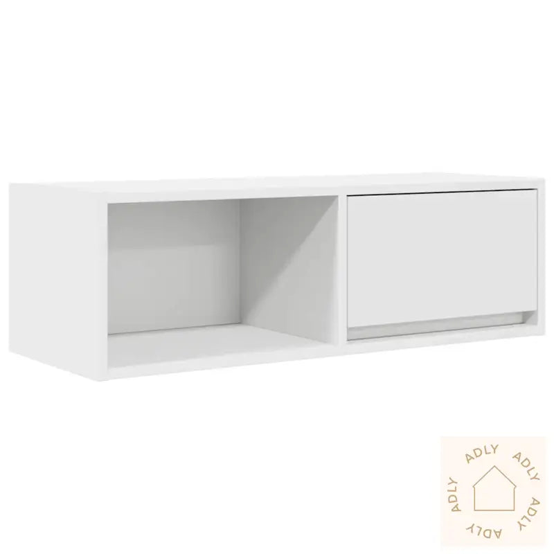 Tv-Benk Hvit 80X31X25,5 Cm Konstruert Tre