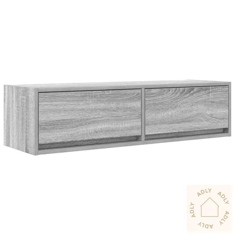 Tv-Skap Grå Sonoma 100X31X25,5 Cm Konstruert Tre