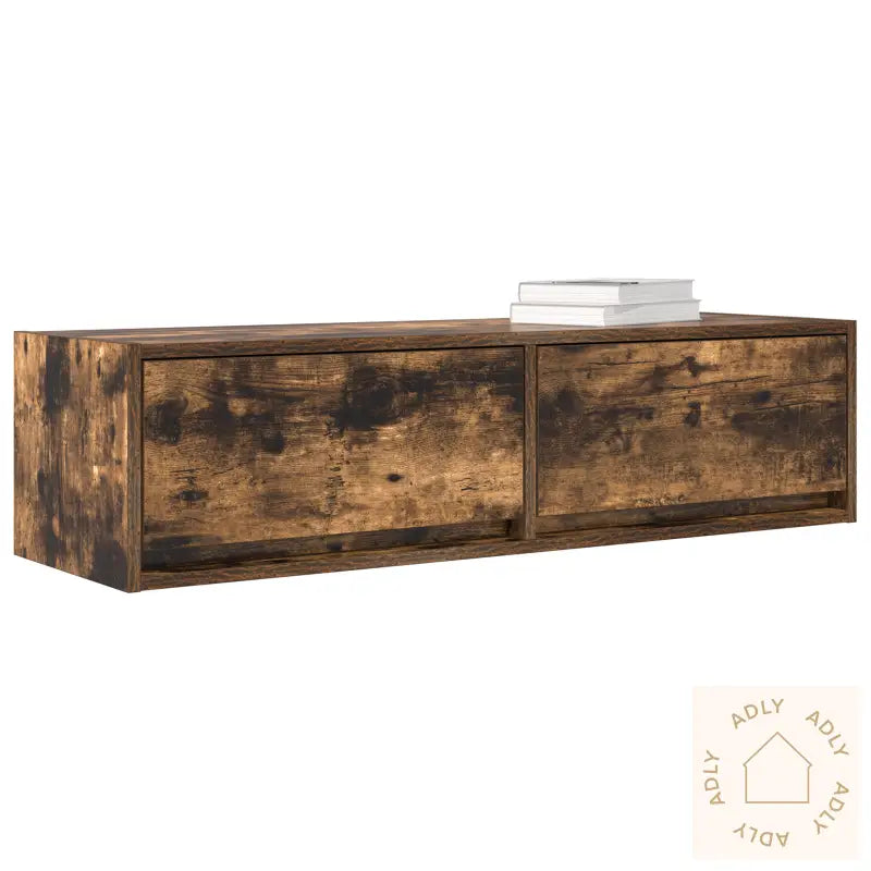 Tv-Benk Røkt Eik 100X31X25,5 Cm Konstruert Tre