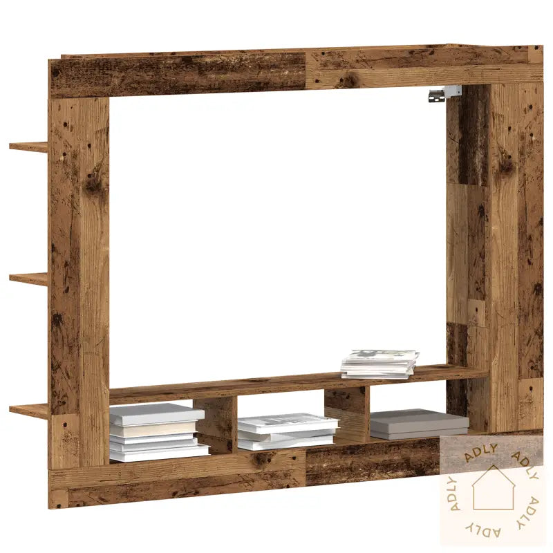 Tv-Skap Veggmontert Gammelt Tre 152X22X113 Cm