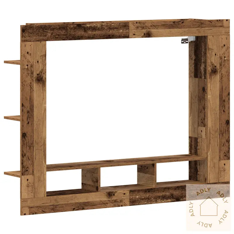Tv-Skap Veggmontert Gammelt Tre 152X22X113 Cm