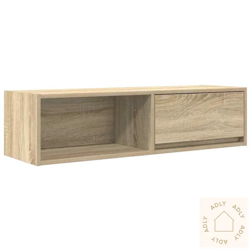 Tv-Benk Sonoma Eik 100X31X25,5 Cm Konstruert Tre