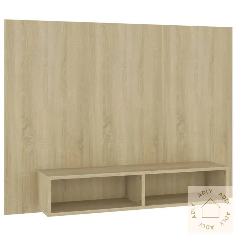 Veggmontert Tv-Benk Sonoma Eik 120X23,5X90 Cm Konstruert Tre