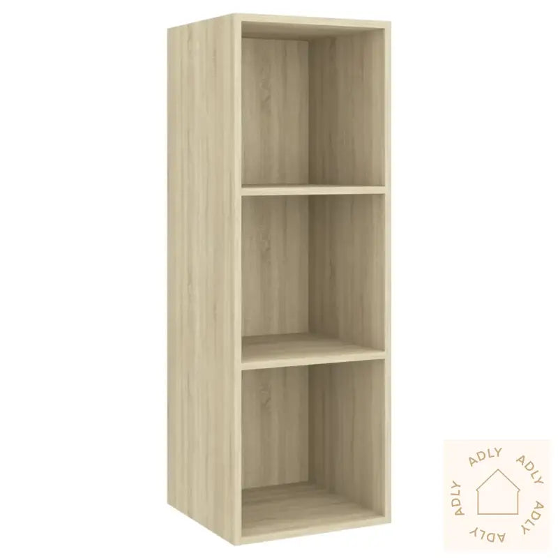 Vegghengt Tv-Benk Sonoma Eik 37X37X107 Cm Konstruert Tre