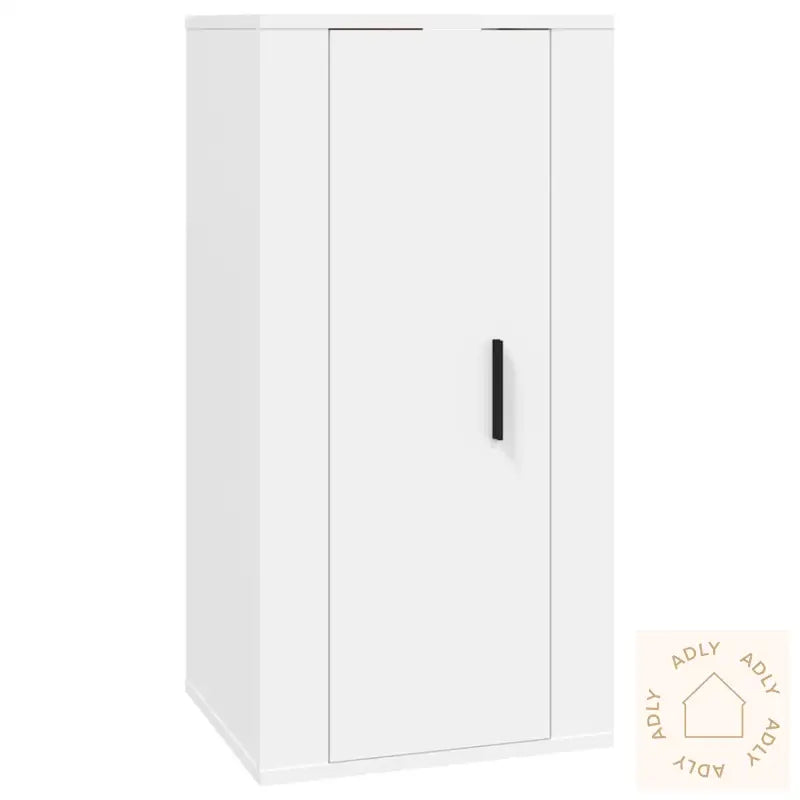 Vegghengt Tv-Benk Hvit 40X34,5X80 Cm