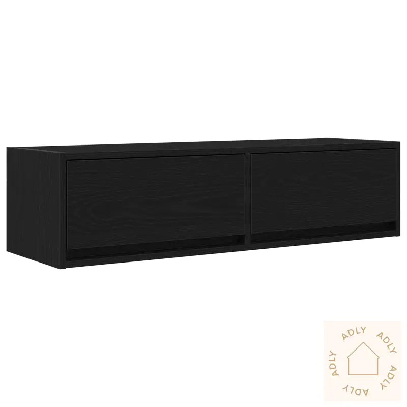 Tv-Stativ Svart Eik 100X31X25,5 Cm Konstruert Tre
