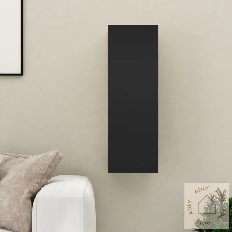 Tv-Benk Svart 30,5X30X90 Cm Sponplate
