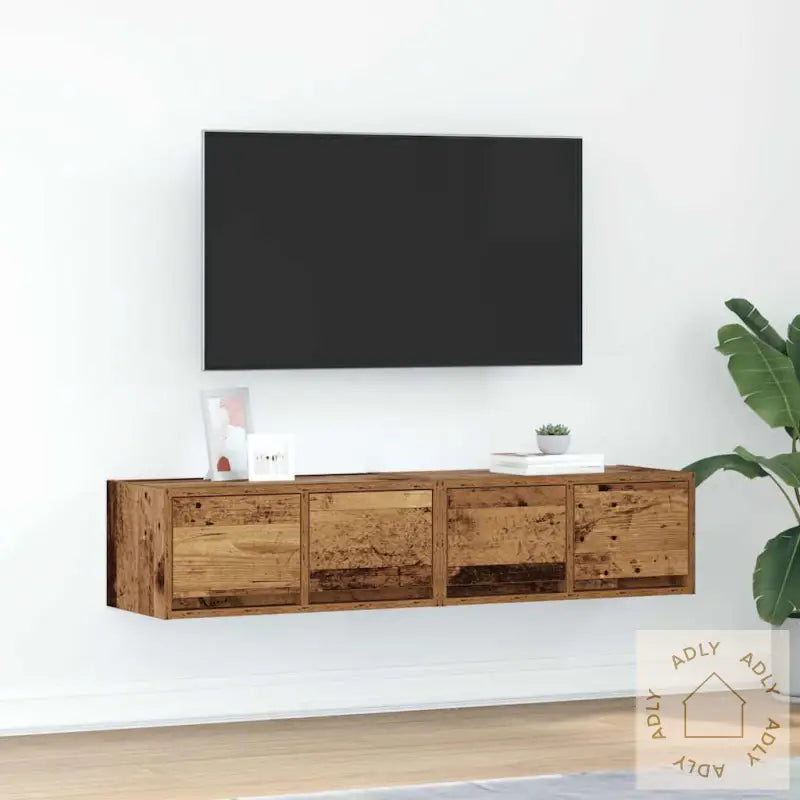 Tv-Benker 2 Stk Gammelt Tre 60X31X25,5 Cm Konstruert Tre