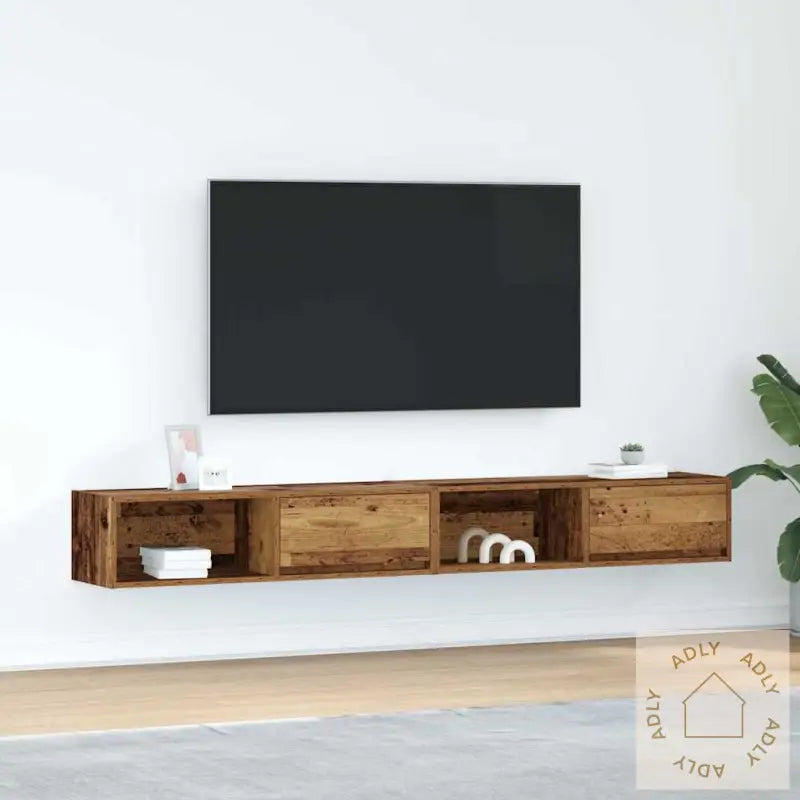 Tv-Benker 2 Stk Gammelt Tre 100X31X25,5 Cm Konstruert Tre