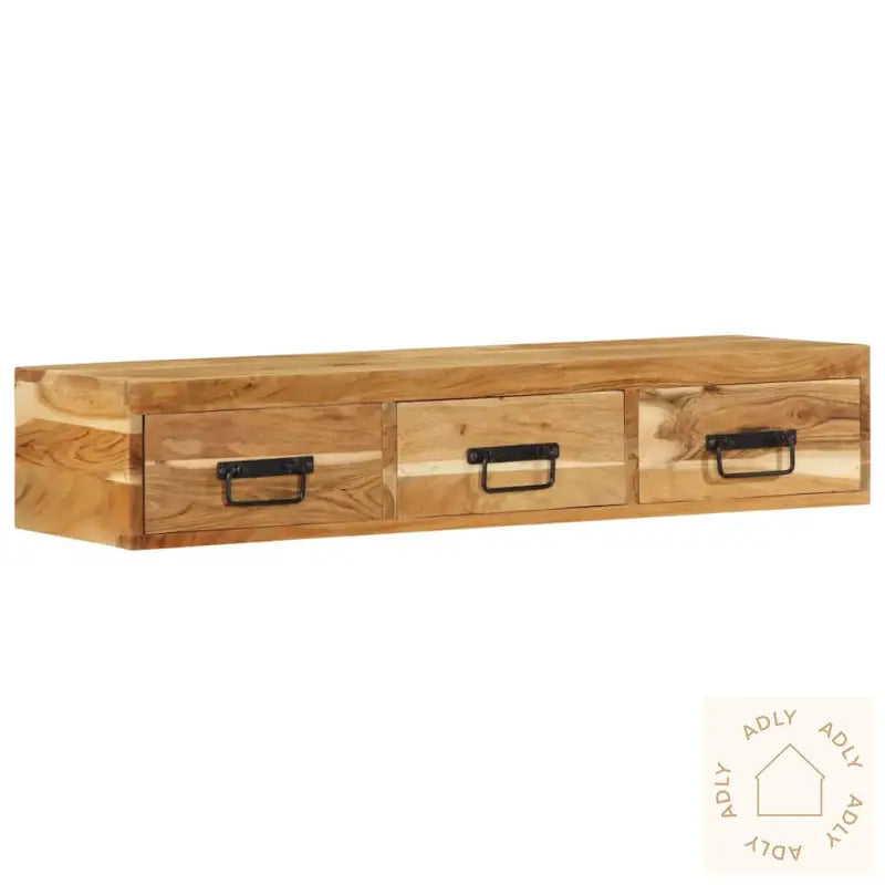 Veggmontert Tv-Benk 100X30X19 Cm Heltre Akasie