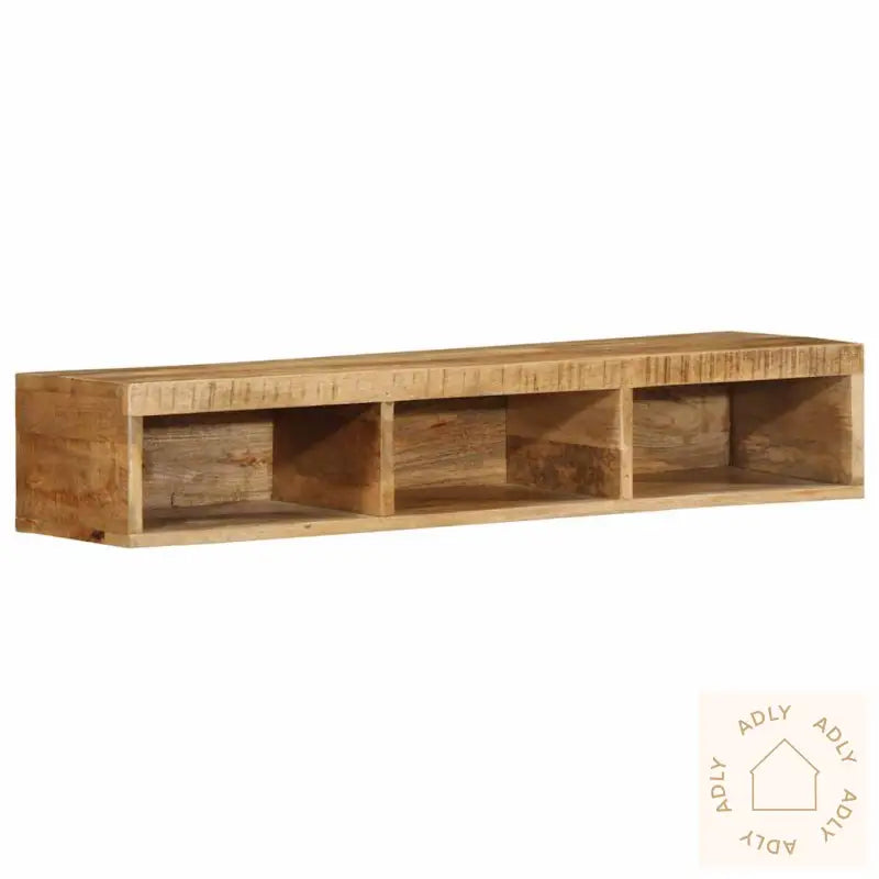 Veggmontert Tv-Benk 100X30X19 Cm Grovt Heltre Mangotre