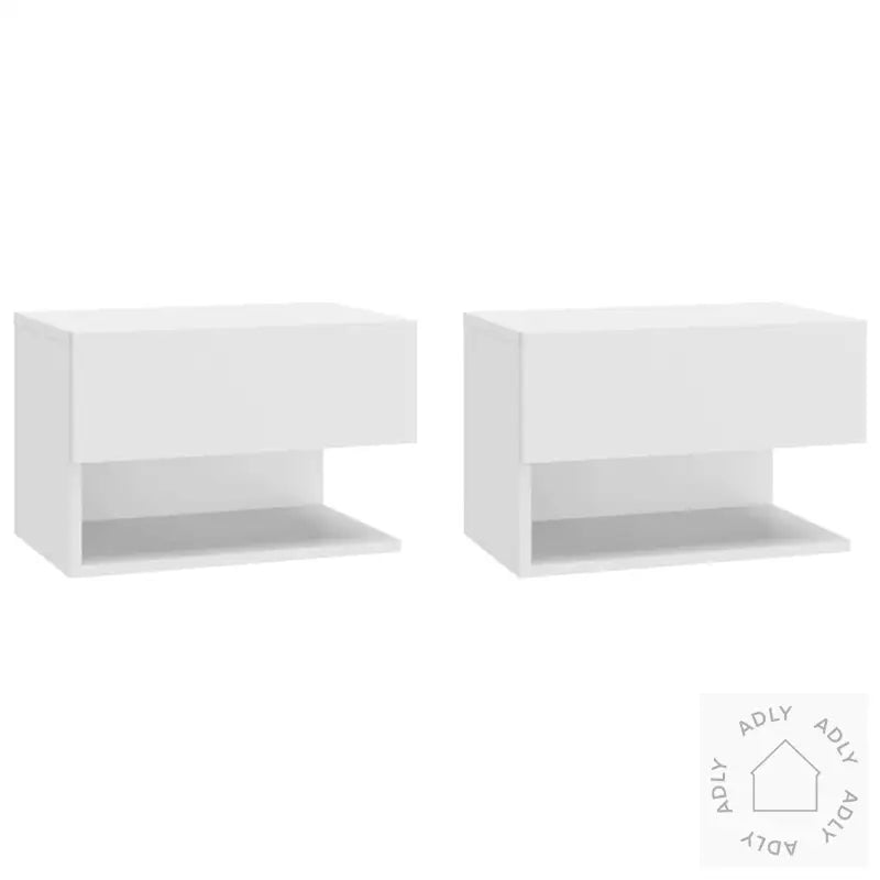 Vegghengte Nattbord 2 Stk Hvit