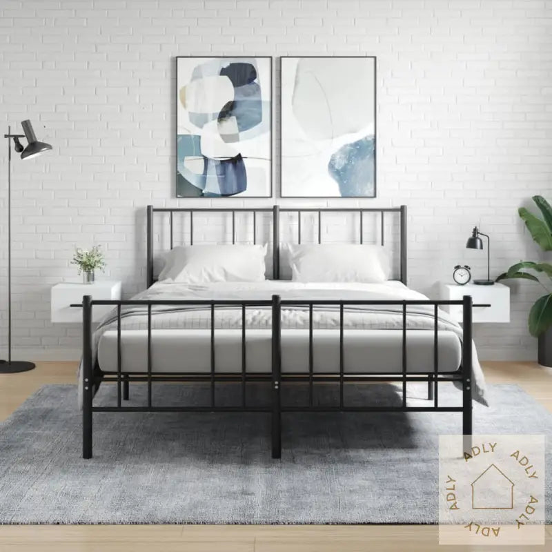Veggmonterte Nattbord 2 Stk Hvit 35X35X20 Cm
